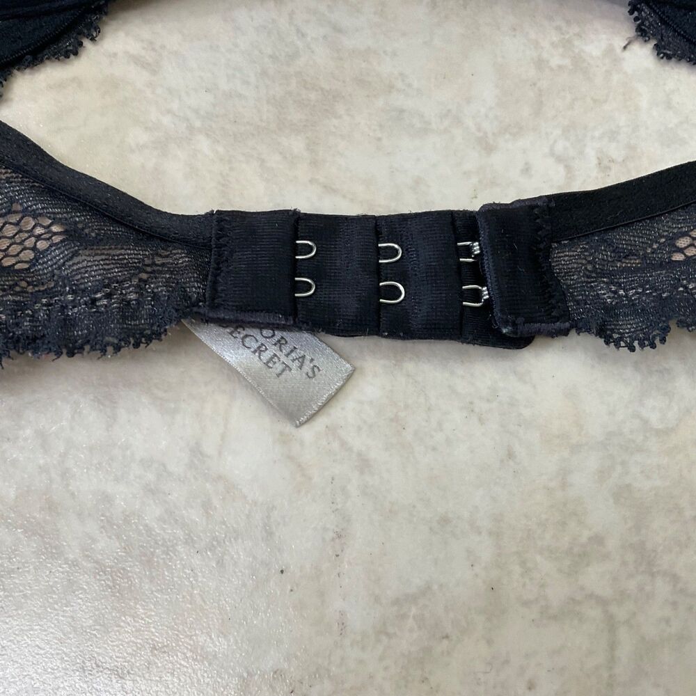 VICTORIA'S SECRET BIOFIT DEMI UPLIFT UNDERWIRE BRA SZ 34C Tan /BLACK LACE - Picture 9 of 9